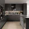 The Firbeck High gloss Dust Grey Kitchen, by Blossom Avenue Kitchens. Available to purchase from shopkitchensonline.co.uk