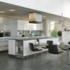 Flat Pack Kitchens - Firbeck Supergloss White and Supergloss Light Grey Kitchen, by Blossom Avenue Kitchens - medium