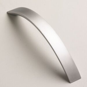 Flat Bow handle, 144mm, Satin Chrome - Kitchen Handles by BA Components, available from shopkitchensonline.co.uk