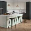 Hadley Dove Grey Kitchen and Hadley Graphite Kitchen - Real wood timber shaker kitchen, available from shopkitchensonline.co.uk
