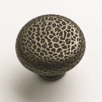 Hammered Knob, 35mm, Antique Brass - Kitchen Handles by BA Components, available from shopkitchensonline.co.uk