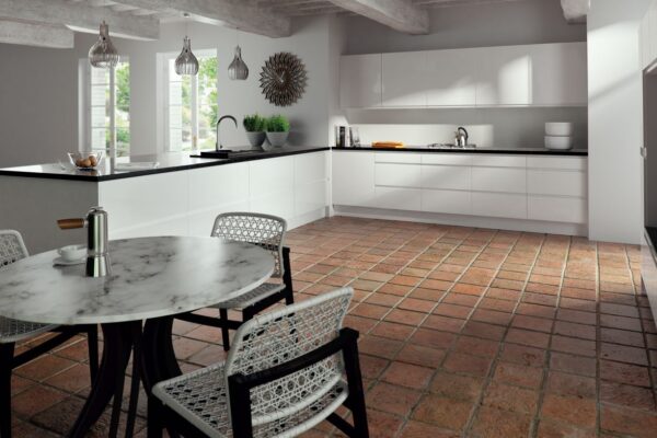 Lacarre Gloss White Kitchen- a J-Profile kitchen available from shopkitchensonline.co.uk