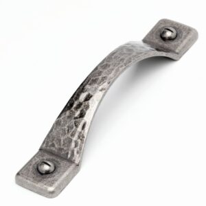 Mottled D Handle, 156mm, Pewter - Kitchen Handles by BA Components, available from shopkitchensonline.co.uk