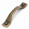 Mottled D Handle, 156mm, Antique brass - Kitchen Handles by BA Components, available from shopkitchensonline.co.uk
