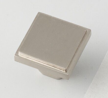 Square Knob, 31mm, Stainless Steel - Kitchen Handles by BA Components, available from shopkitchensonline.co.uk