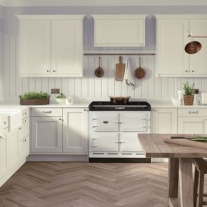 Thornbury Porcelain Kitchen - Real wood timber shaker kitchen, available from shopkitchensonline.co.uk