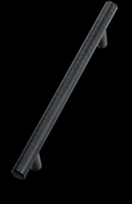 Knurled T Bar Handle, 220mm, Matt Black - Kitchen Handles by BA Components, available from shopkitchensonline.co.uk