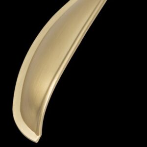 Windsor Shell, 125mm, Satin Brass - Kitchen Handles by BA Components, available from shopkitchensonline.co.uk